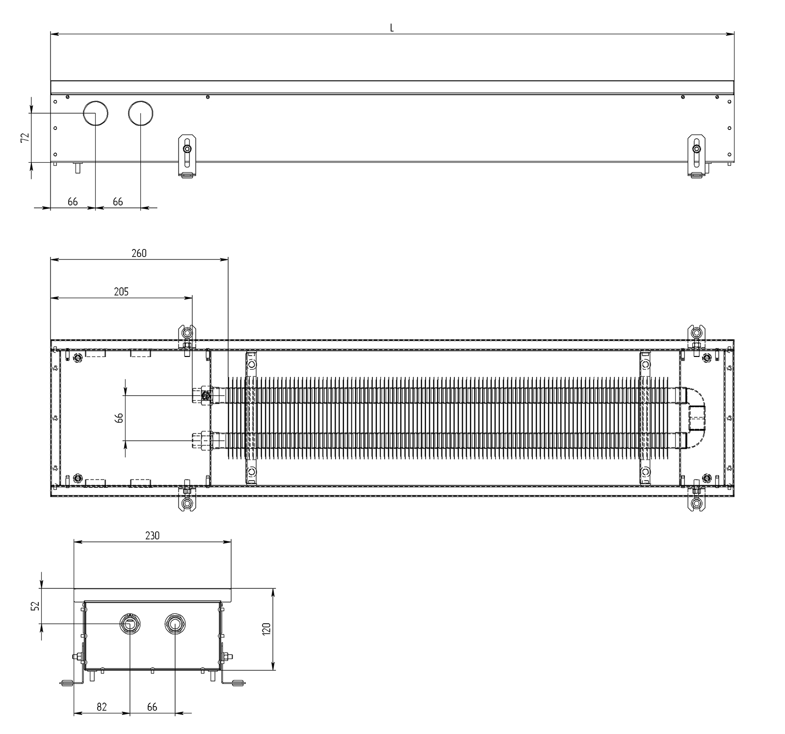 Конвектор Carrera C Inox 120 схема