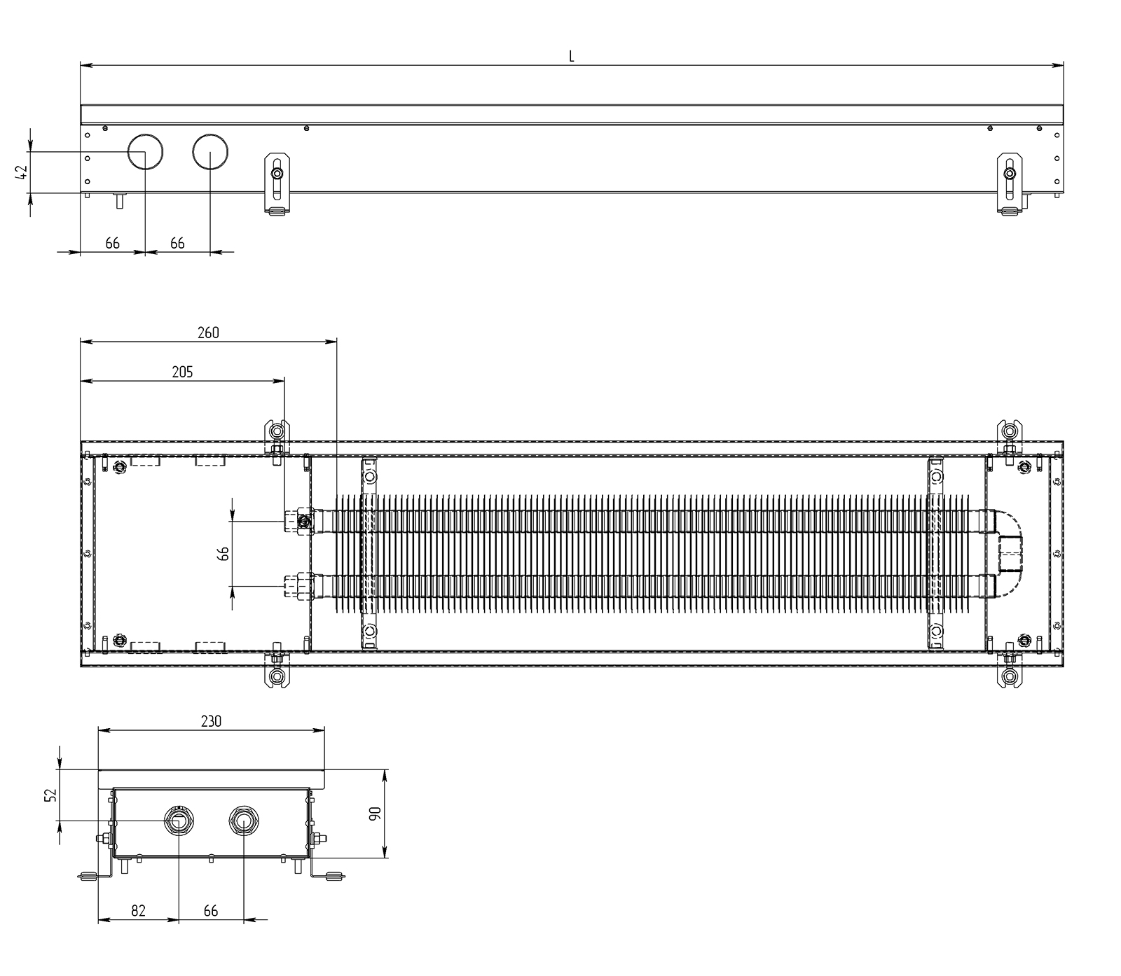 Конвектор Carrera C Black 90 схема