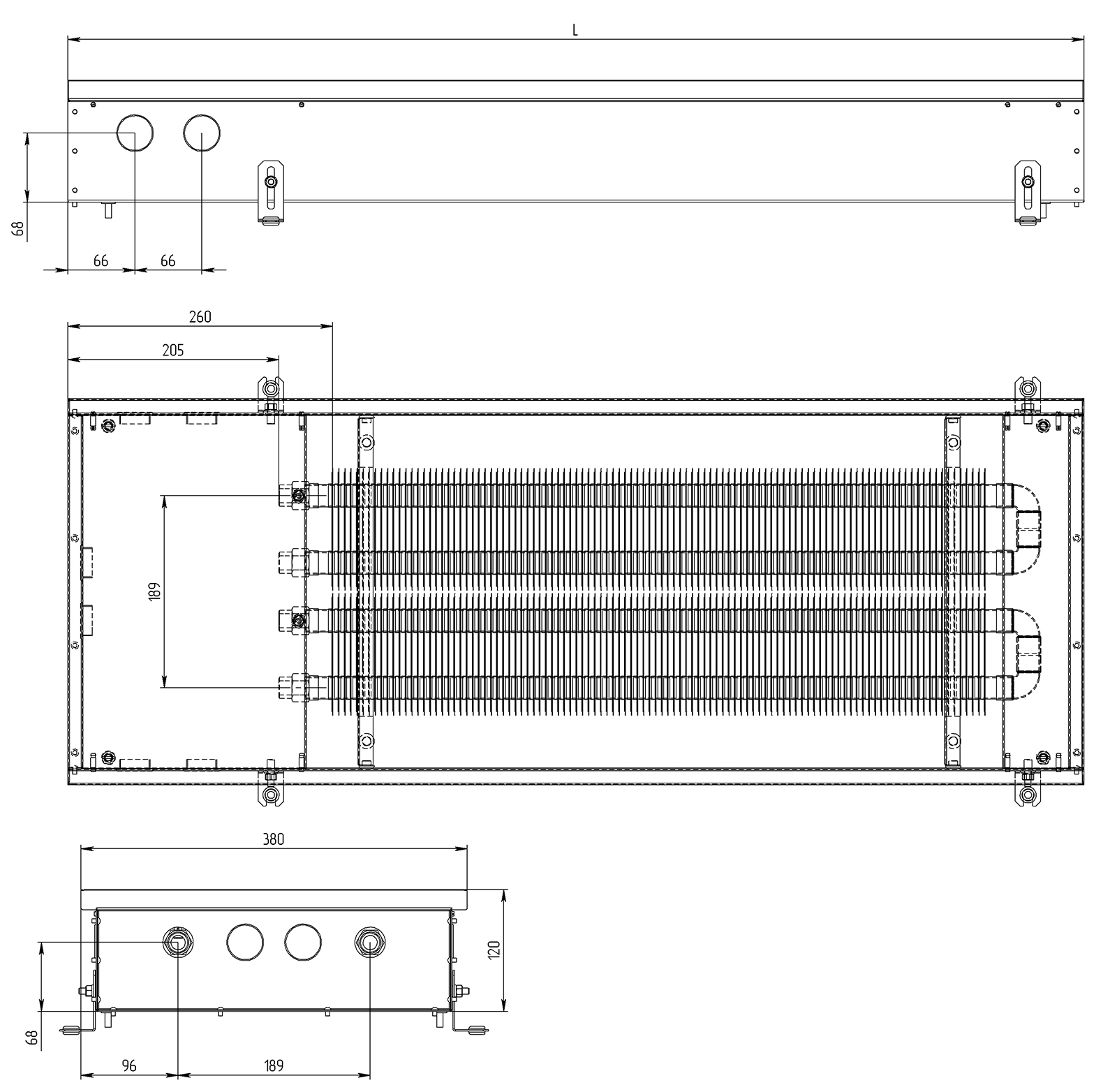 Конвектор Carrera C2 Black 120 схема
