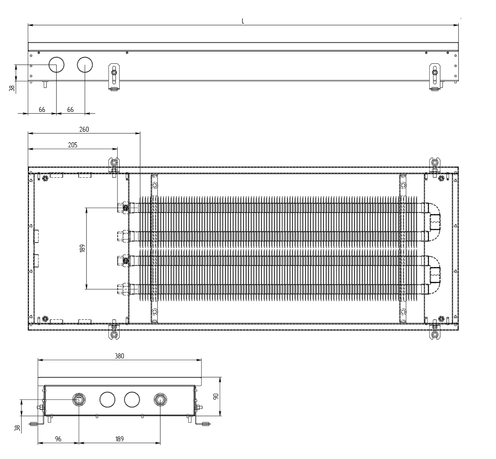 Конвектор Carrera C2 Inox 90 схема