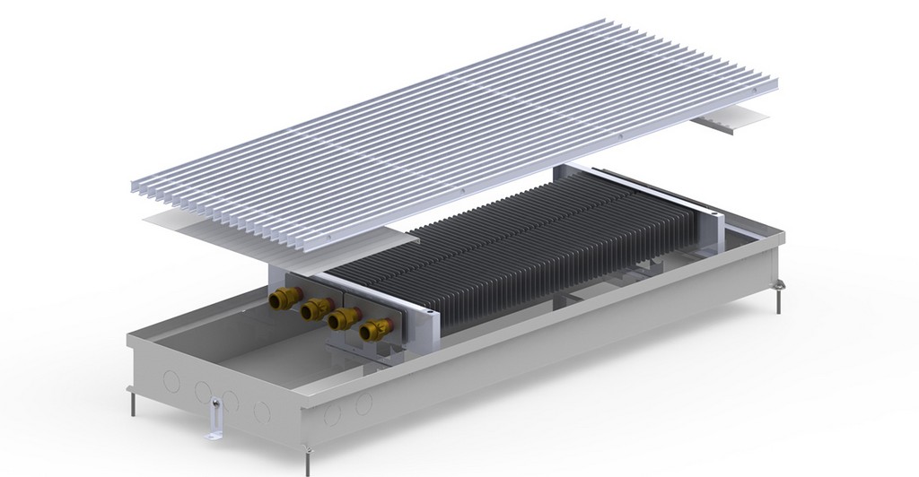 Внутрипольный конвектор Carrera C2 Inox 90