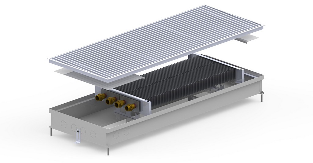 Внутрипольный конвектор Carrera S2 Inox 90