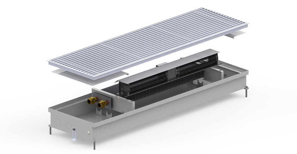Внутрипольный конвектор Carrera SV Inox 90