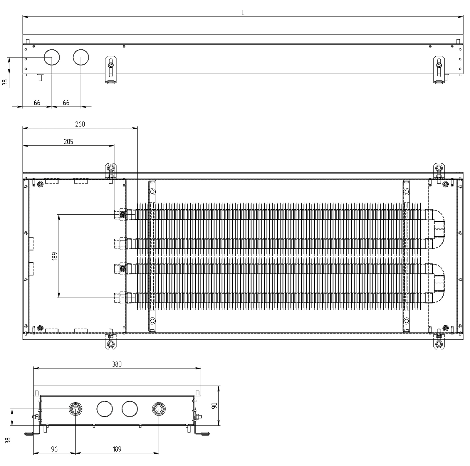 Конвектор Carrera S2 Black 90 схема