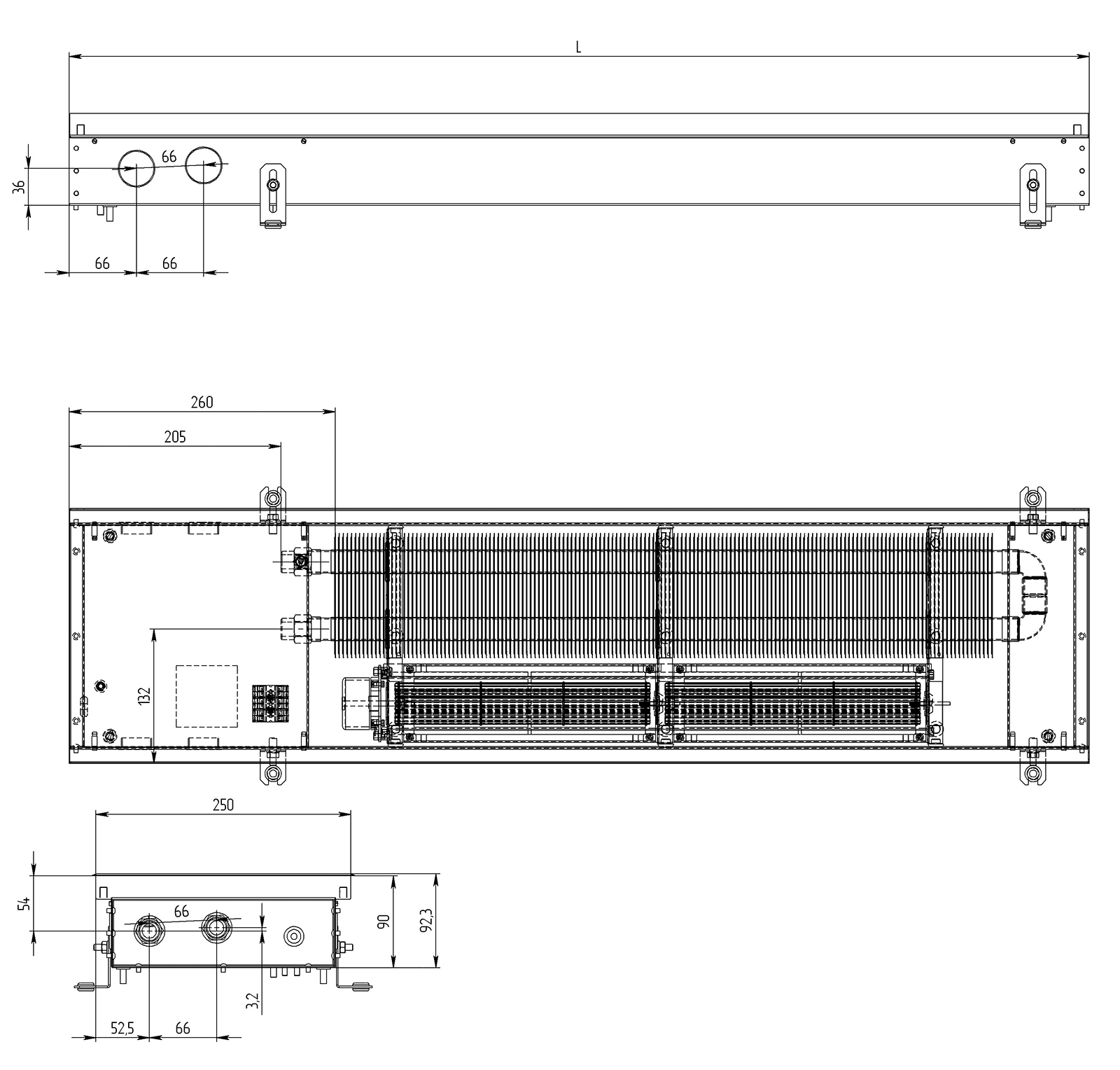 Конвектор Carrera SV Inox 90 схема