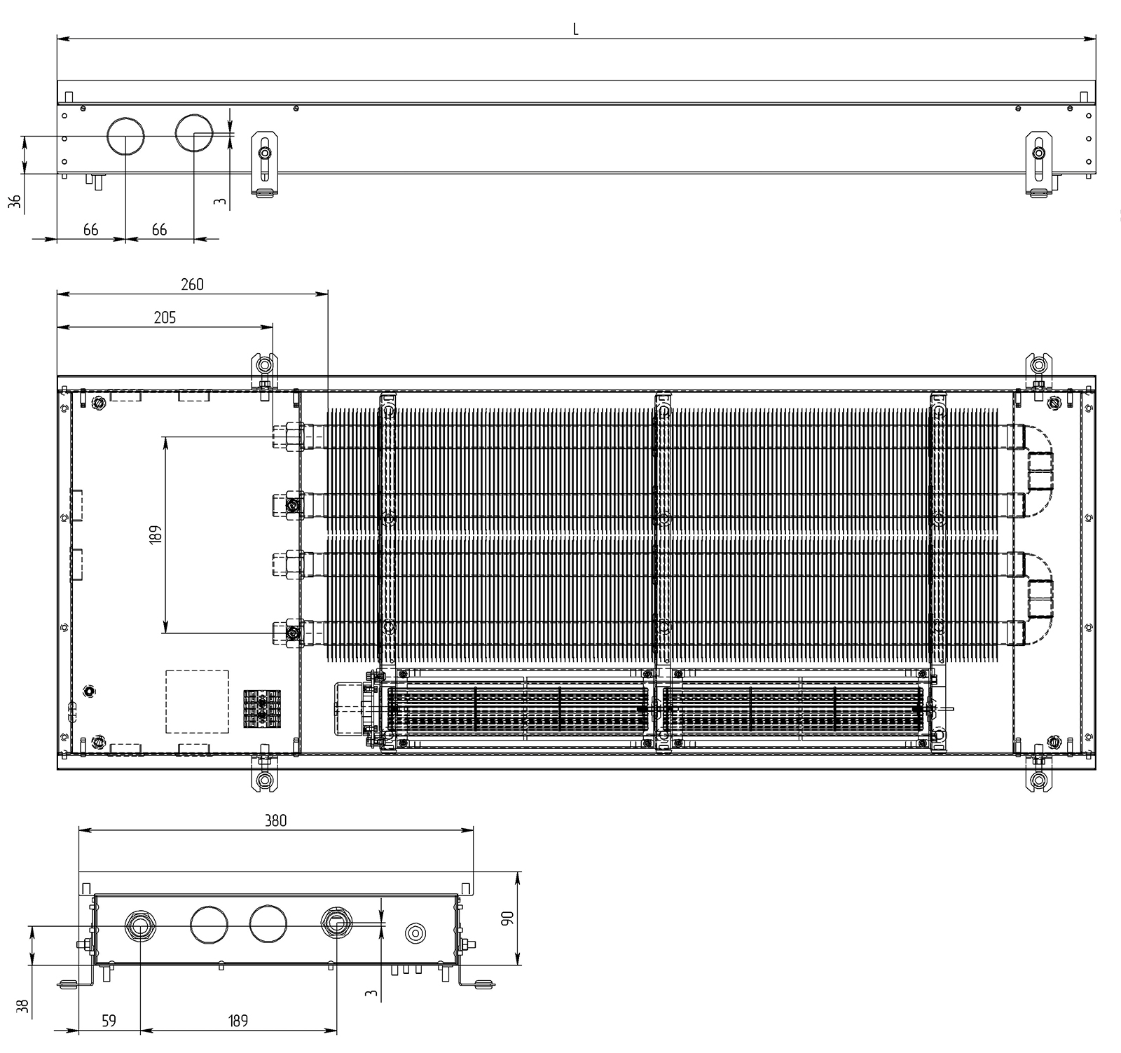 Конвектор Carrera SV2 Black 90 схема