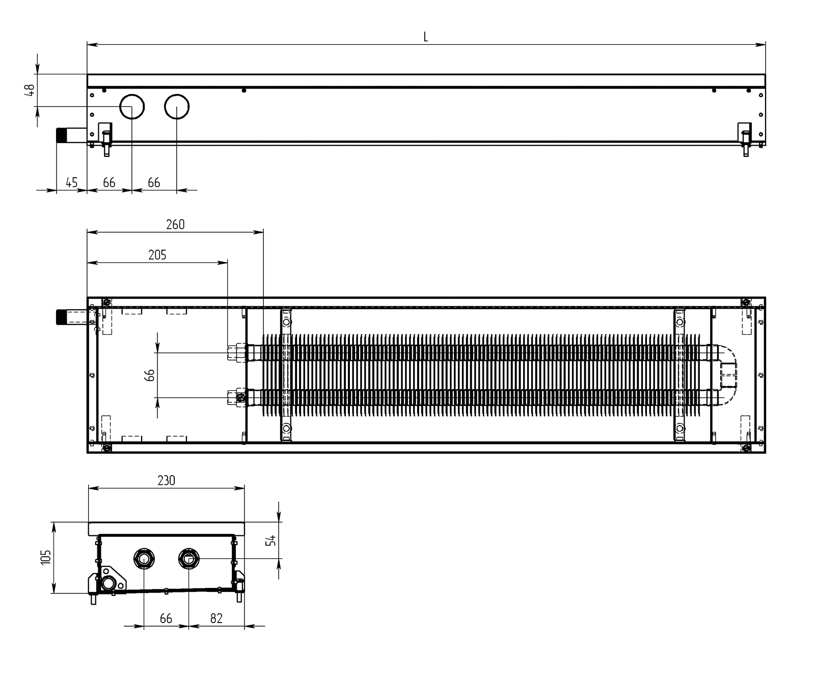 Конвектор Carrera C Hydro 90 схема