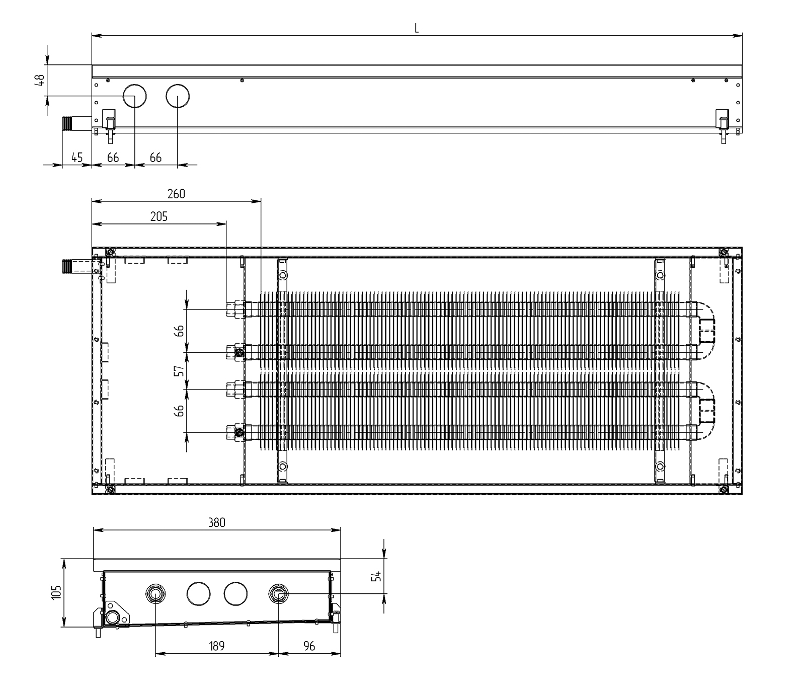 Конвектор Carrera C2 Hydro 90 схема