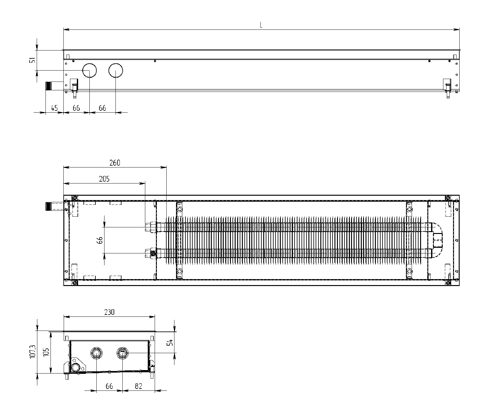 Конвектор Carrera S Hydro 90 схема