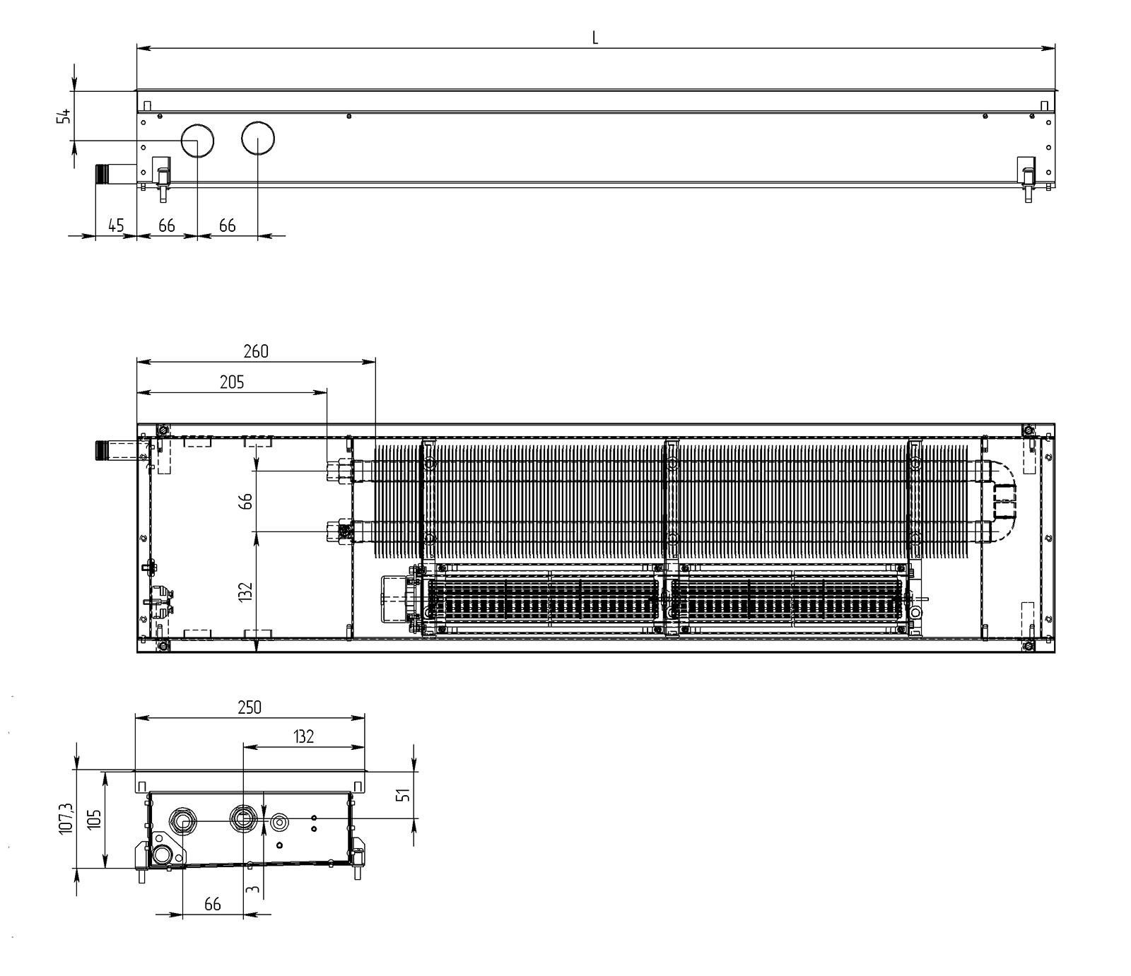 Конвектор Carrera CV Hydro 90 схема