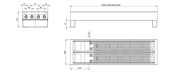 Конвектор Carrere FR2H креслення