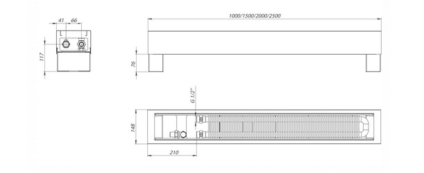Конвектор Carrere FRH креслення