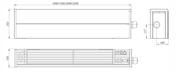 Настенный конвектор Carrere WRV чертеж