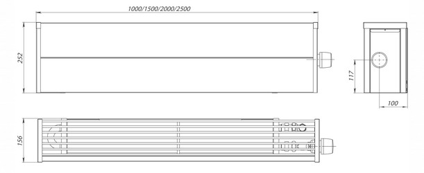 Настенный конвектор Carrere WR чертеж