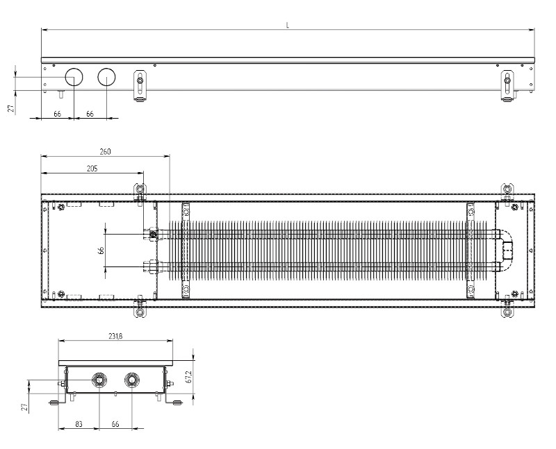 Конвектор Carrera C Inox 65 схема