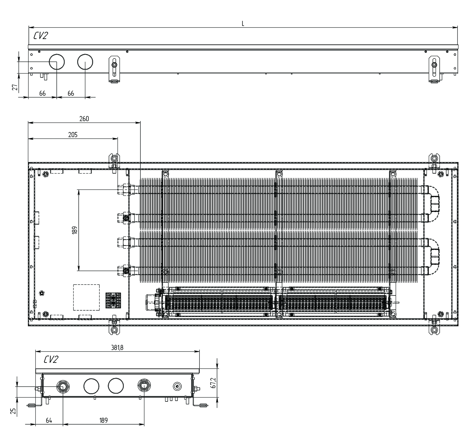 Конвектор Carrera CV2 Black 65 схема