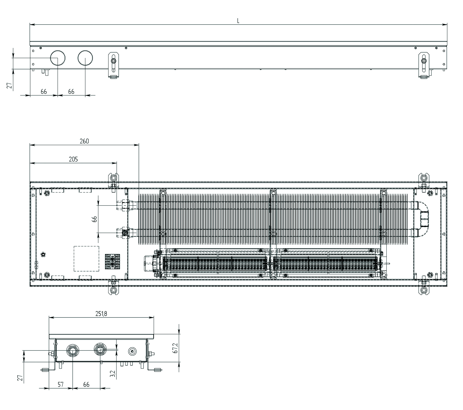 Конвектор Carrera CV Inox 65 схема