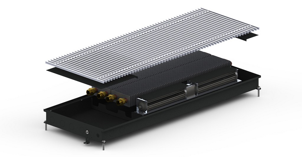 Внутрипольный конвектор Carrera CV2 Black 65