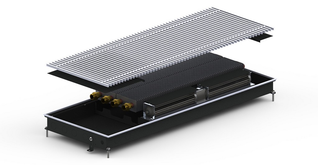 Внутрипольный конвектор Carrera MV2 Black 65