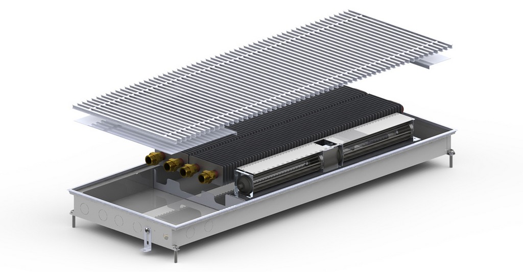 Внутрипольный конвектор Carrera MV2 Inox 65