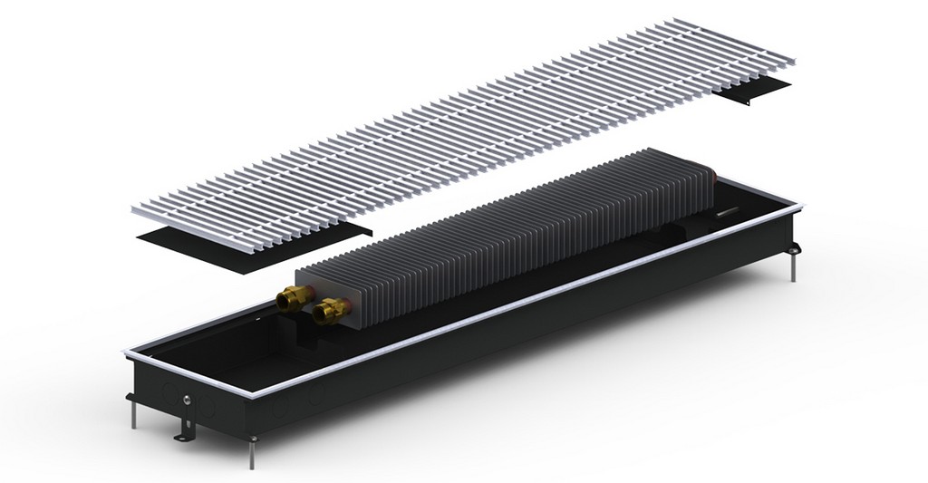 Внутрипольный конвектор Carrera M Black 65