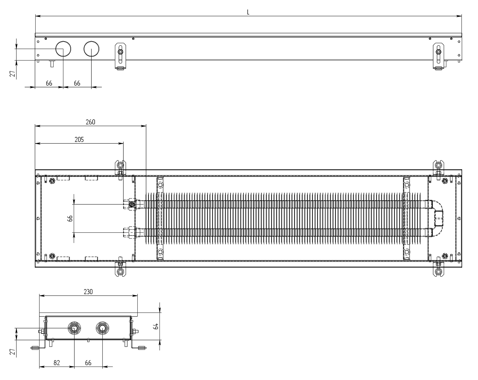 Конвектор Carrera M Black 65 схема