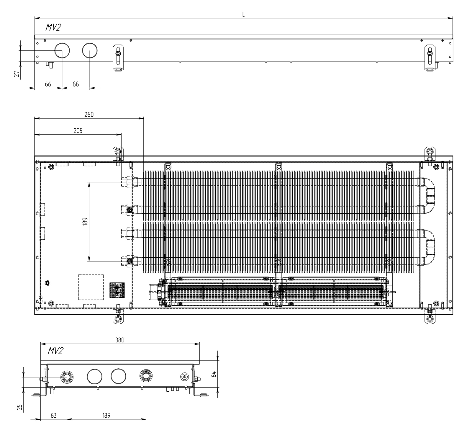 Конвектор Carrera MV2 Black 65 схема